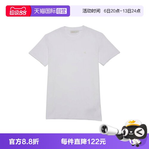CalvinKlein纯棉圆领短袖T恤