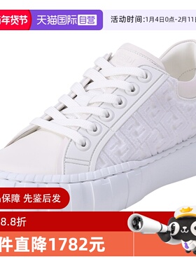【自营】Fendi芬迪 女士织物配皮休闲运动鞋小白鞋 8E8250 AHGS
