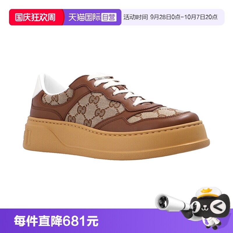 【自营】Gucci/古驰低帮女鞋女士GG厚底运动鞋[饼干鞋]