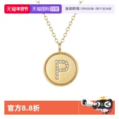 轻奢小众设计锁骨链 Ever锁骨链字母硬币吊坠项链女 自营 Glam