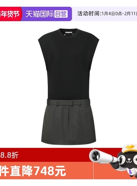 【自营】Acne Studios春季新款女士圆领无袖套头中长款休闲连衣裙