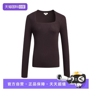 jason 郑秀妍同款 新款 女 方领羊毛针织上衣打底衫 自营