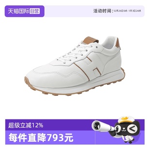 小白鞋 复古系带厚底休闲运动鞋 Hogan男士 HXM6010EH41O64 自营