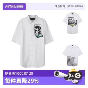 短袖 EMPORIO 棉質(zhì)寬松版 ARMANI 男士 襯衫 自營 I1CC3I I128C