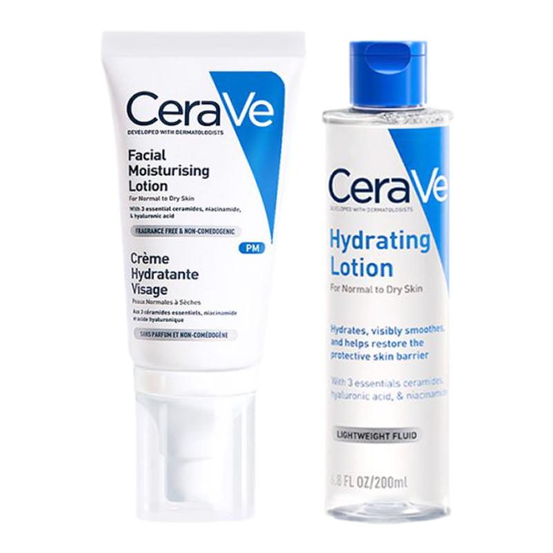 【自营】Cerave适乐肤屏障修护爽肤水200ml+PM乳52ml水乳套装补水