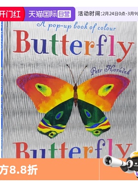 【自营】英文原版 Butterfly Butterfly A Book of Colors Petr Horacek 蝴蝶蝴蝶在哪里幼儿认知立体书 3-6岁 儿童绘本早教启蒙