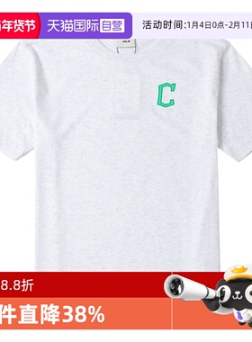 【自营】MLB短袖儿童休闲服透气浅麻灰色运动服潮流T恤7ATSB0243