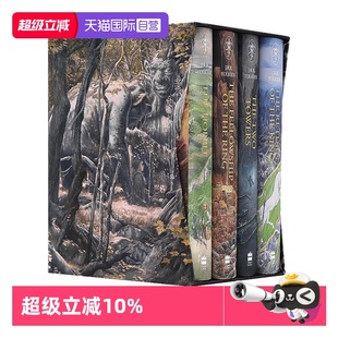 The Lord 自营 指环王霍比特人魔戒4册盒装 Set 托尔金中土世界奇幻小说原著 Boxed Hobbit 现货 the 英文原版 Rings