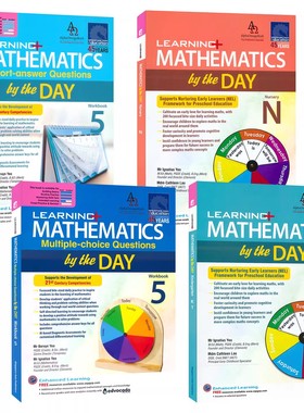 【自营】SAP Learning Mathematics by the DAY Nursery MCQ新加坡数学 每日一练 数学选择题简答题 幼儿园启蒙 小学5年级英文原版