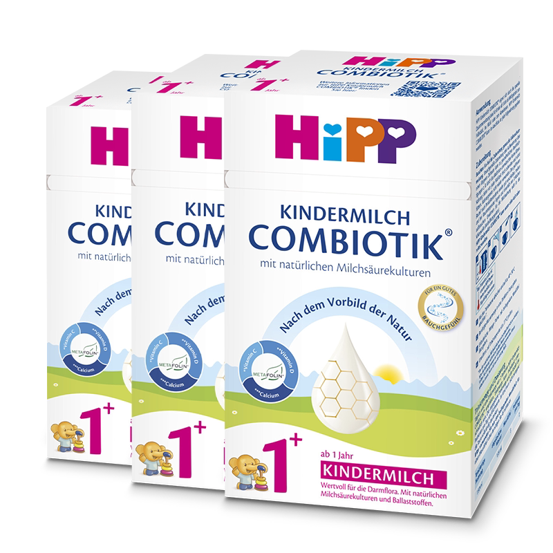 【自营】HiPP喜宝德国益生菌DHA高钙儿童成长奶粉1+段*3盒(1-6岁) 岁儿童实拍商品图