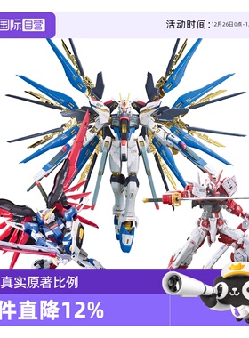 【自营】万代RG突击自由强袭命运正义飞翼强化红异端高达拼装模型