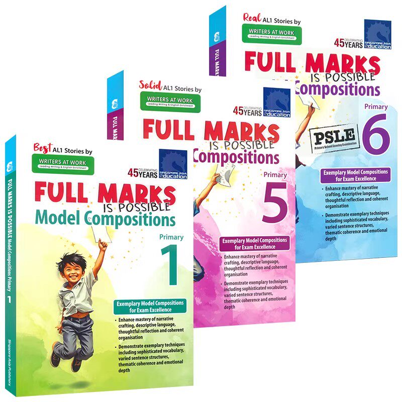 【自营】SAP 新加坡英语写作范文 Full Marks Is Possible Model Compositions Primary PSLE 小学1 5 6年级作文练习册  英文原版