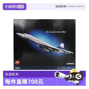 飞机客机男孩女孩益智拼搭积木玩具 LEGO乐高10318协和式 自营