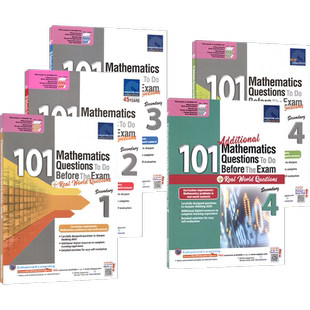 【自营】SAP 101 Mathematics Questions To Do Before The Exam + Real World Questions Secondary 新加坡初中数学练习 英文原版