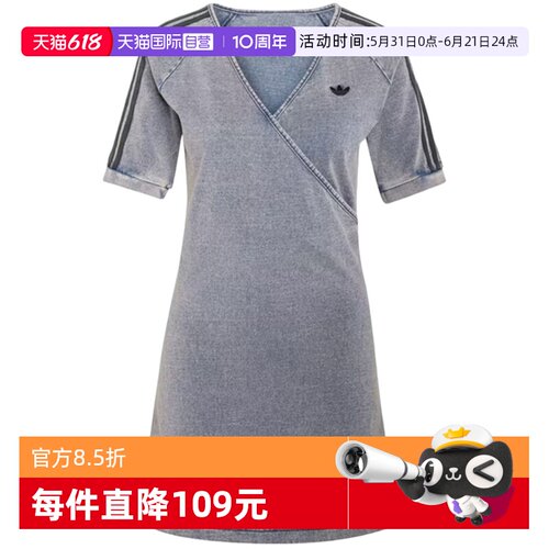【自营】adidas阿迪三叶草DENIM DRESS女子运动休闲连衣裙KZ5057