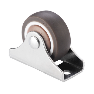 1英寸静音榻榻米抽屉滑轮柜子轮子滚轮小万向脚轮橡胶定向直线轮