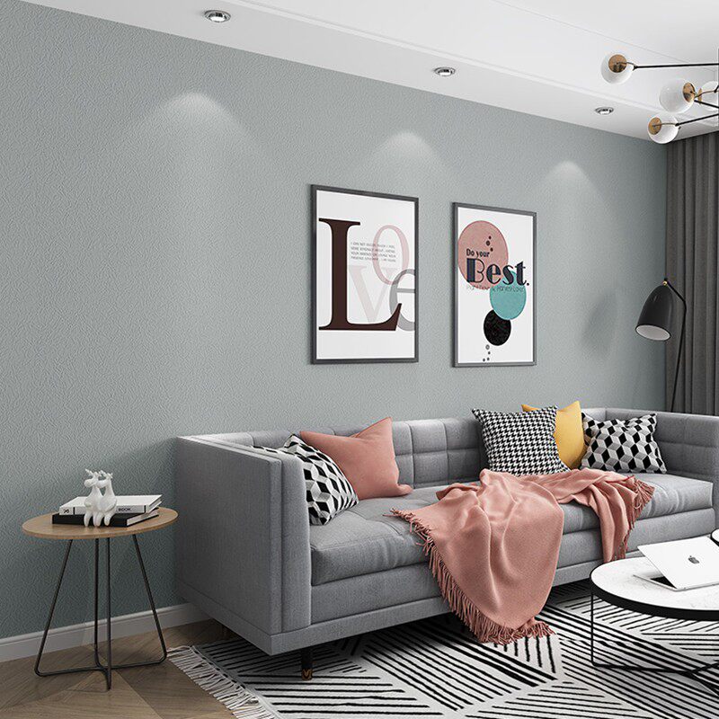 高级灰墙布无缝全屋高档壁布轻奢风客厅现代简约家用卧室背景墙布