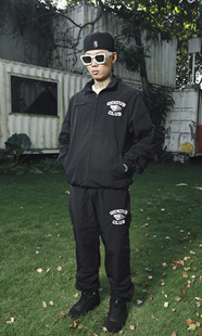 GENIUSCLUB2023fw秋冬新品美式嘻哈街头鼓机印花工装冲锋衣套装