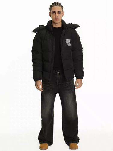 GENIUSCLUB连帽可拆卸加厚羽绒服