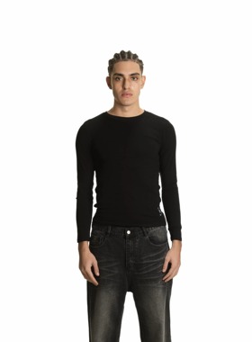 GeniusClub 2024FW 新品基础修身纯色低领长袖黑白双色