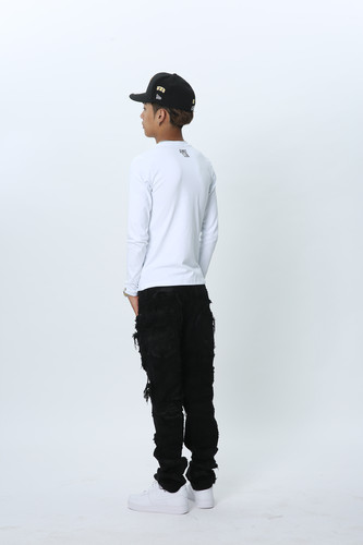 Genius Club2021fw新品黑人基础款修身纯色白色长袖