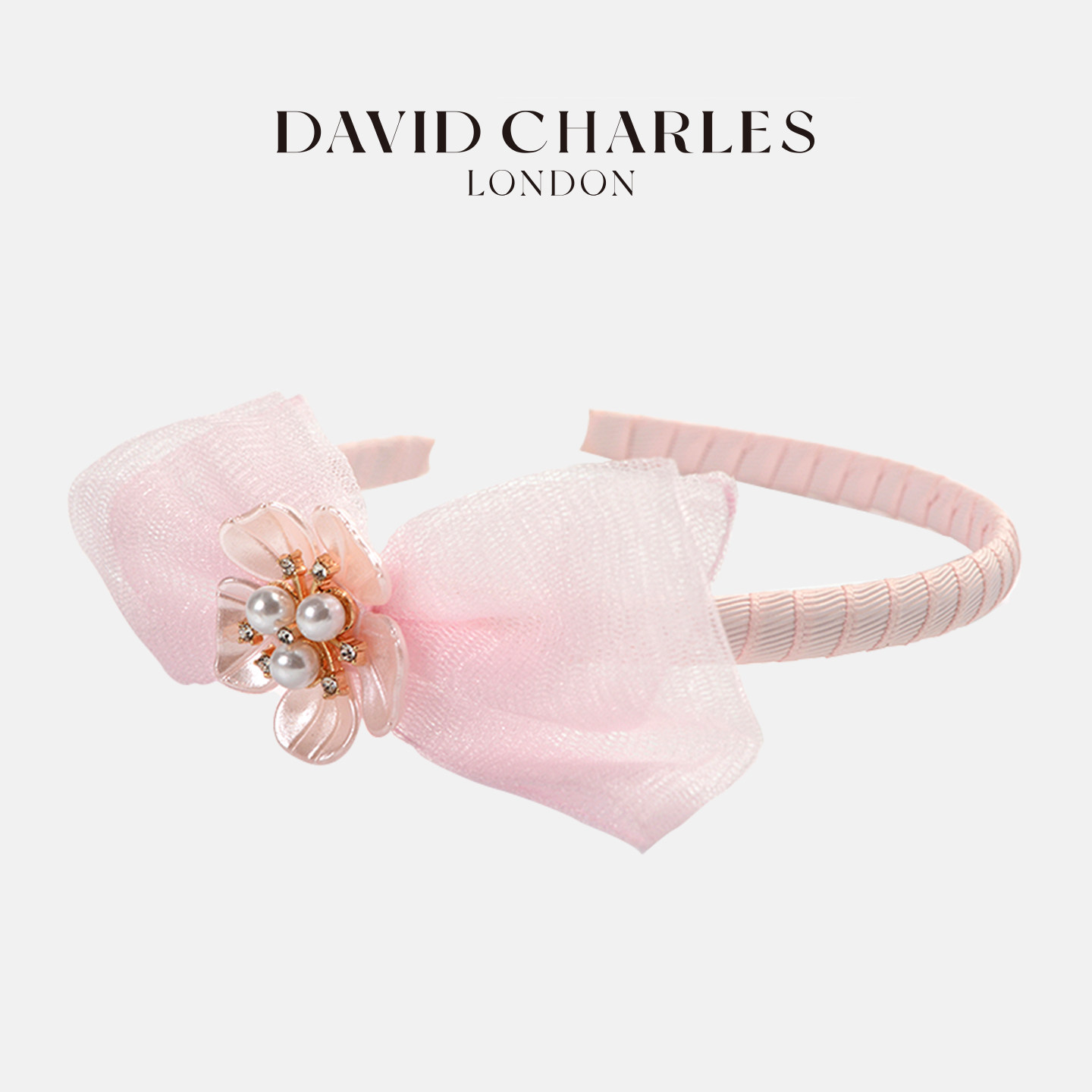 【精选】英国DavidCharles 公主发箍发卡儿童时尚夹子粉色