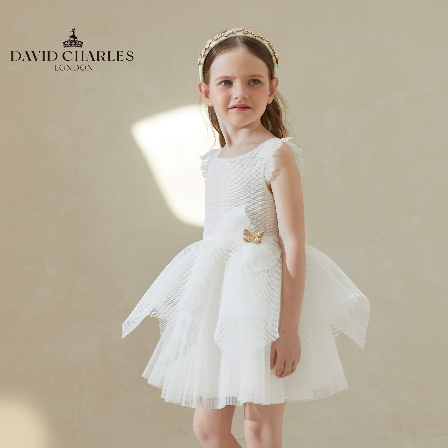 【英国】DAVIDCHARLES女童连衣裙演出服儿童生日礼服公主裙子夏