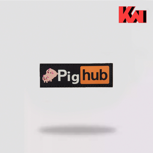 【KWT】Pighub黄黑猪猪风魔术贴