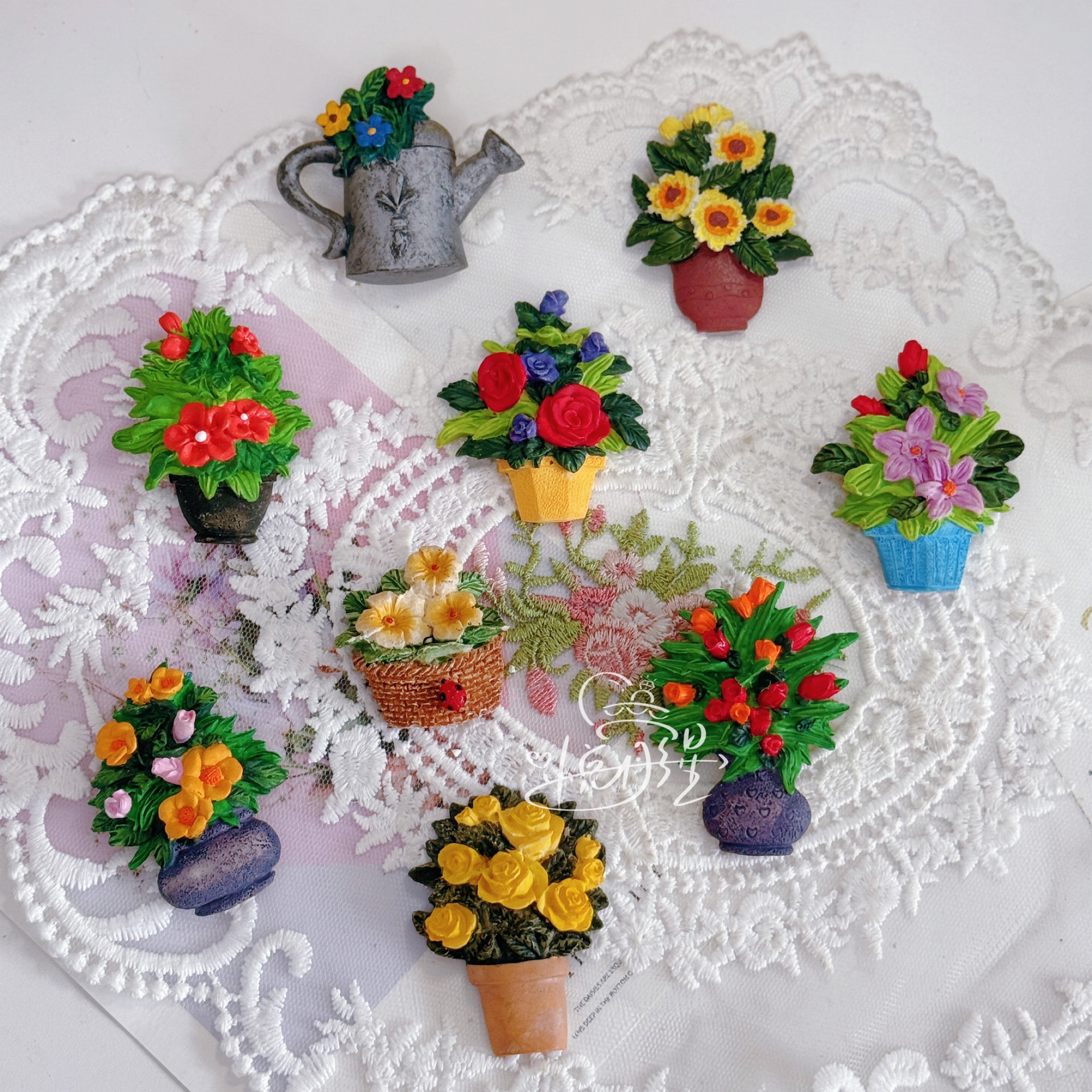 硅胶模具郁金香花瓶冰箱贴滴胶翻模模具石膏磨具