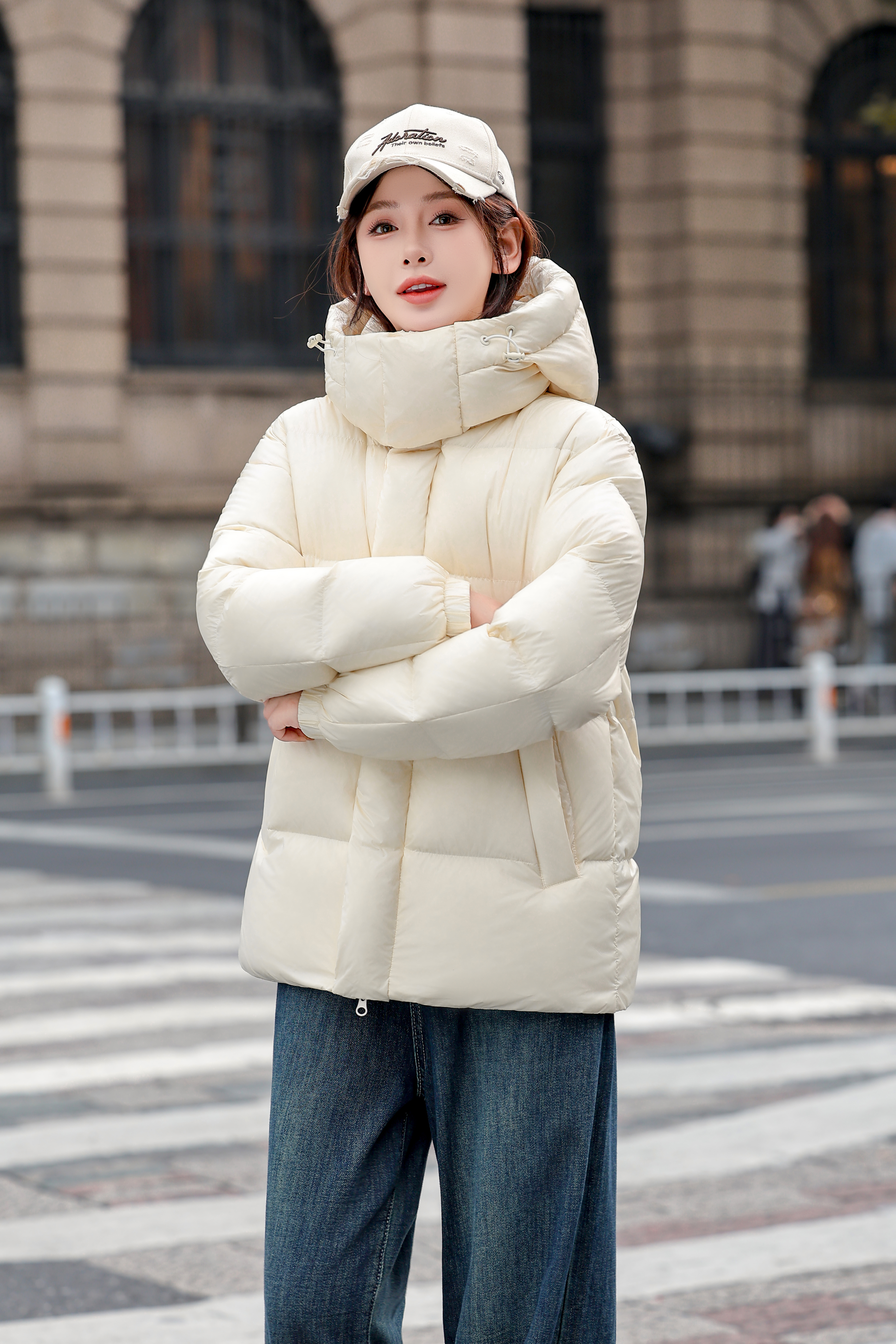 【UDEsIGN】可拆卸帽内背带款极寒防护羽绒服