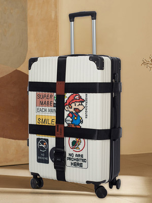 行李箱绑带拉杆箱捆绑带托运旅行箱加固带十字打包带皮密码锁一字