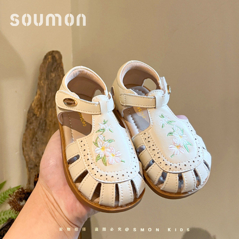 女童凉鞋婴儿鞋子夏季1一2-3岁小女孩包头公主鞋软底儿童女宝宝鞋