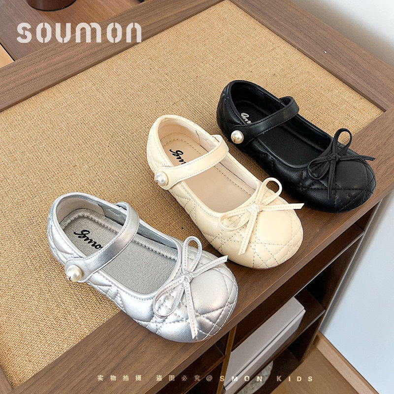 书萌女童玛丽珍鞋2026春秋新款蝴蝶结公主鞋舒适休闲鞋平底豆豆鞋