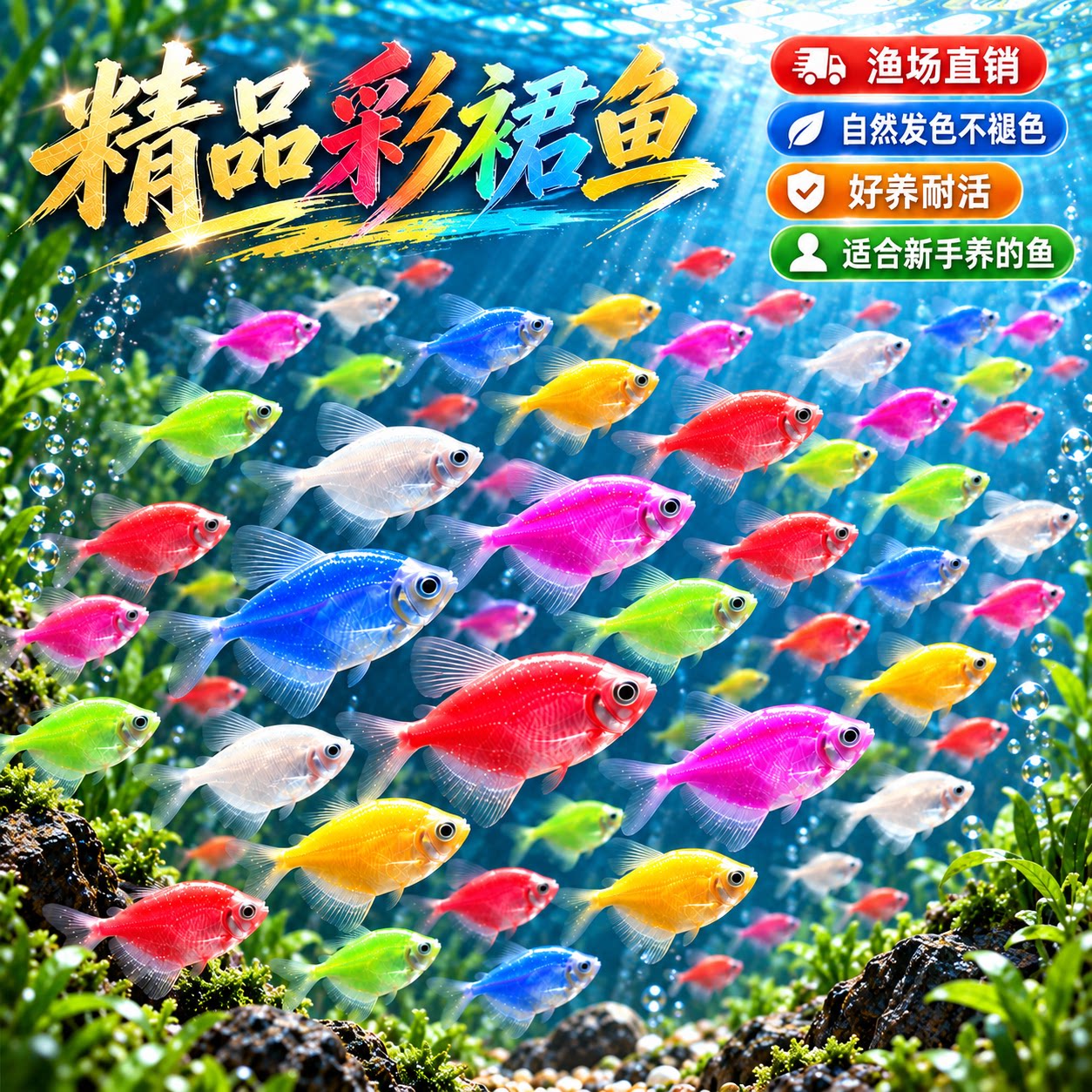 天使鱼观赏鱼耐活小型热带鱼淡水鱼彩色斑马灯科鱼群游鱼活体鱼苗