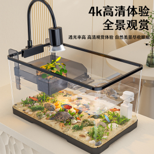 乌龟饲养缸豪华大别墅爬台养小乌龟专用缸巴西龟生态造景缸家晒台