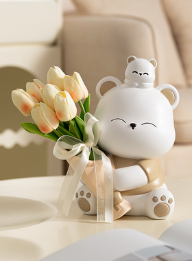 可爱的花束暴力熊装饰品家庭入口客厅电视柜桌面无障碍豪华装饰乔