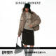 SINGLE 大口袋棉衣夹克外套女 秋冬绒面褶皱工装 MOMENT 25AW法式