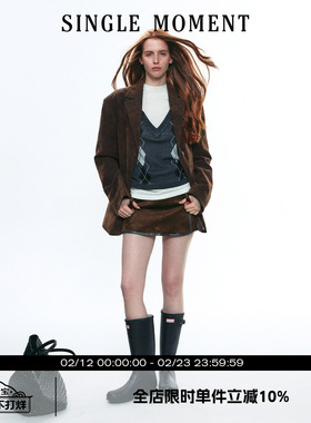 SINGLE MOMENT 25AW法式复古百搭休闲通勤绒感轻工装西装外套女秋