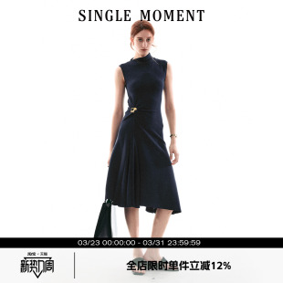 通勤气质百搭休闲扭结无袖 26SS法式 简约连衣裙女 MOMENT SINGLE