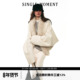 MOMENT 25AW法式 冬季 SINGLE 轻奢优雅茧型羊毛毛领开衫 外套上衣女