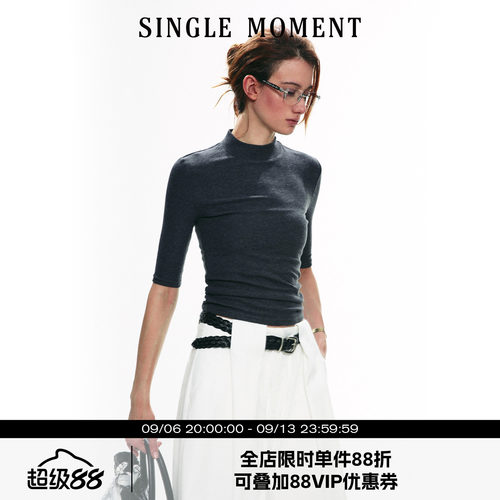 SINGLEMOMENT针织半高领打底衫