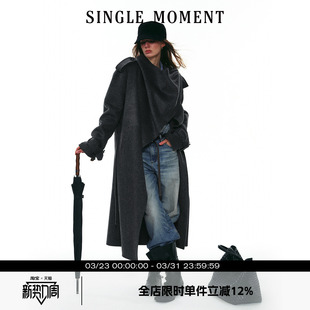 高级感气质披肩长款 25AW法式 羊毛风衣大衣外套女 MOMENT SINGLE