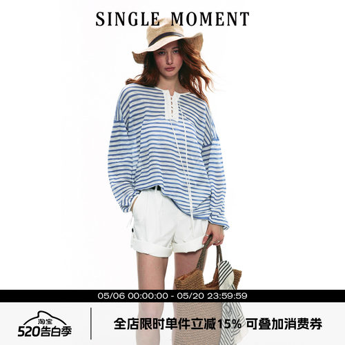 SINGLEMOMENT针织防晒长袖T恤