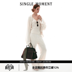 MOMENT 套装 26SS法式 西裤 复古风简约吊带针织上衣背心开衫 SINGLE