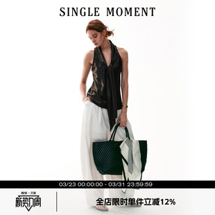 通勤百搭飘带无袖 26SS法式 背心吊带宽松上衣女 MOMENT SINGLE