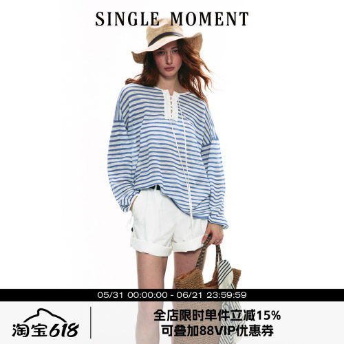 SINGLEMOMENT针织防晒长袖T恤