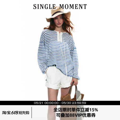 SINGLEMOMENT针织防晒长袖T恤