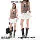 休闲宽松连身宽腰袢白色短裤 SINGLE 夏季 26SS法式 女士 MOMENT