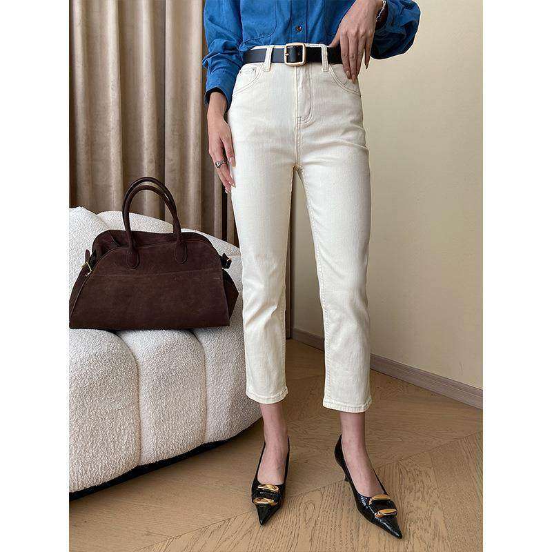 现货时髦经典法棍裤博主