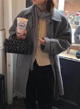 现货 ler*be大衣设计感羊毛毛呢外套女冬高级感呢子韩版中长款